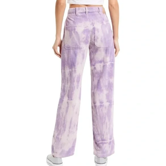We the Free People Reese Purple Tie Dye Corduroy Pants Size 26 - Picture 2 of 11
